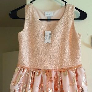 Rose Gold and Pale Pastel Pink Girl's Dress